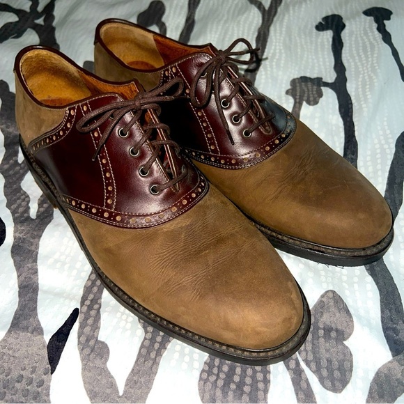 Johnston & Murphy SheepSkin Dress Oxford Shoes Brown Two Tone Leather Men’s 13M main image 9